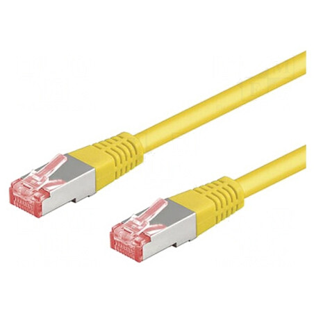 Patch cord S/FTP Cat 6a Cu LSZH Galben 5m | Electronic-mag.ro | Componente Electronice