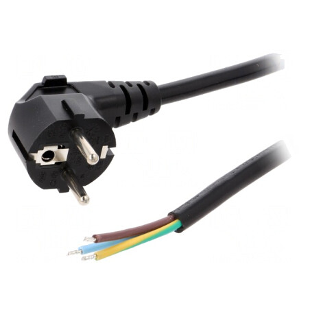 Cablu PVC 3x1,5mm2 3m cu Ştecăr în Unghi | Electronic-mag.ro | Componente Electronice