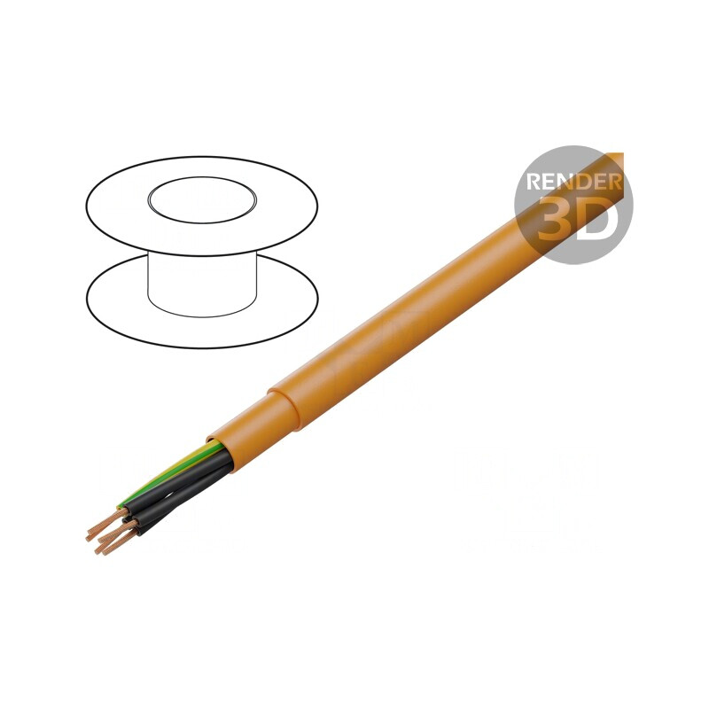 Cablu Electric Neecranat PUR-ORANGE-JZ 5G1mm2 300/500V | Electronic-mag.ro | Componente Electronice