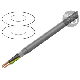 Cablu F-C-PURö-JZ 3G2,5mm2 Ecranat Cupru Cositorit | Electronic-mag.ro | Componente Electronice