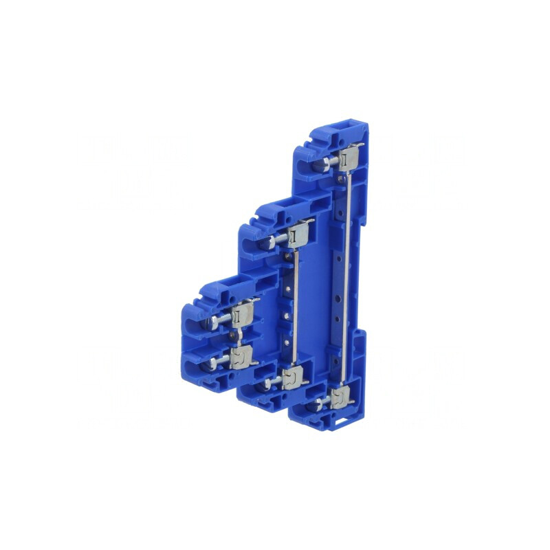 Terminal de Îmbinare Șine 0,5-4mm2 3 Piste 6 Borne Albastru TS35 | Electronic-mag.ro | Componente Electronice