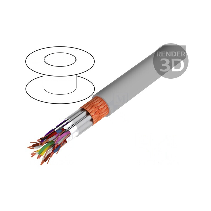 Cablu PVC Gri 8x2x0.22mm 250V Autostingere | Electronic-mag.ro | Componente Electronice