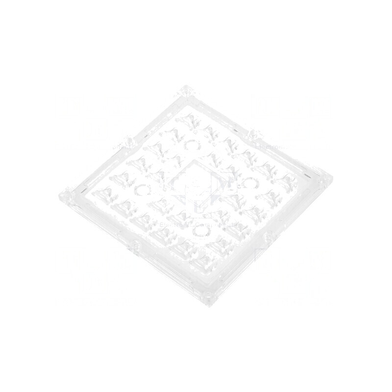 Lentilă LED pătrată plexiglass transparentă 9,2mm | Electronic-mag.ro | Componente Electronice