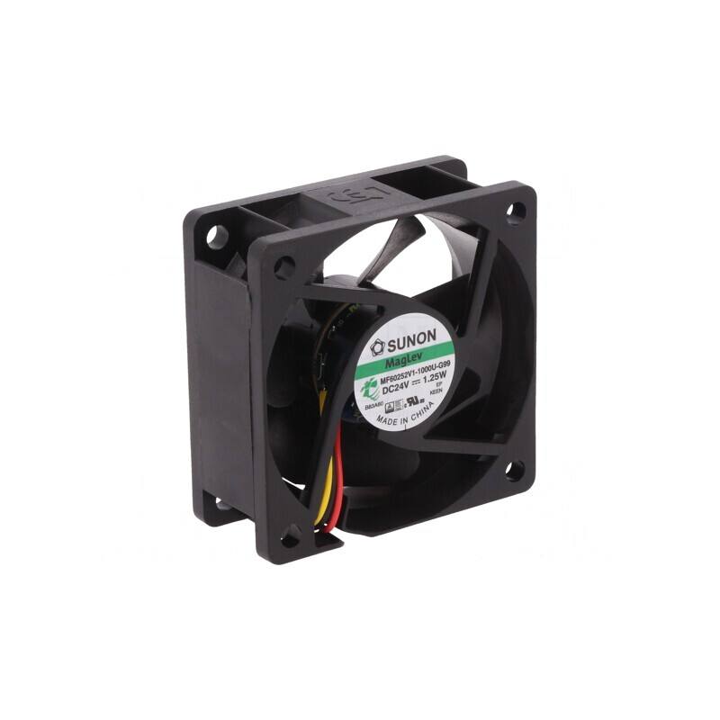 Ventilator axial 24V DC 60x60x25mm 39,72 m3/h 27dBA | Electronic-mag.ro | Componente Electronice
