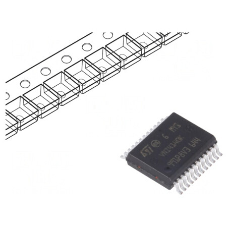 High-Side Power Switch 700mA 4-Channel SMD PowerSSO24 | Electronic-mag.ro | Componente Electronice