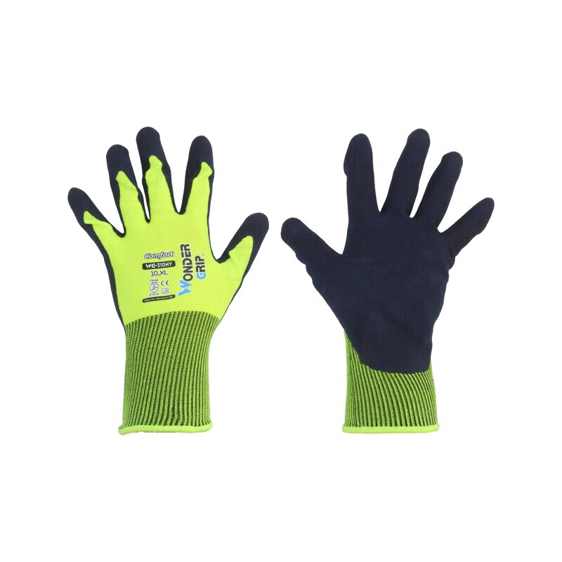 Mănuşi protecţie galbene XL poliester | Electronic-mag.ro | Componente Electronice