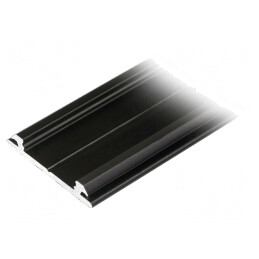 Profil Aluminiu Negru 2m pentru Module LED de Suprafață | Electronic-mag.ro | Componente Electronice