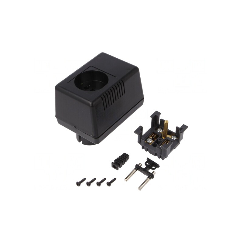 Carcasă pentru Alimentator cu Împământare 65x90x57mm | Electronic-mag.ro | Componente Electronice