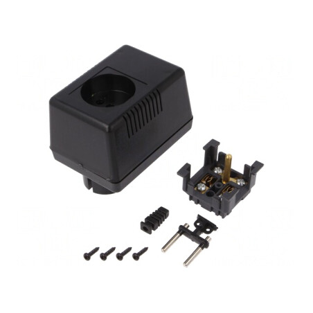 Carcasă pentru Alimentator cu Împământare 65x90x57mm | Electronic-mag.ro | Componente Electronice