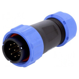 Mufă SP21 Tată 9PIN IP68 7-12mm 5A 500V | Electronic-mag.ro | Componente Electronice