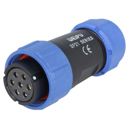 Mufă SP21 Mamă 7P IP68 15A 500V | Electronic-mag.ro | Componente Electronice