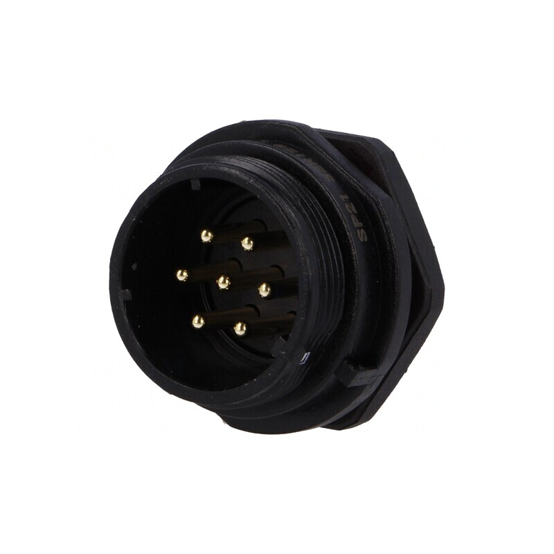 Soclu SP21 tată 7 PIN IP68 15A 500V | Electronic-mag.ro | Componente Electronice