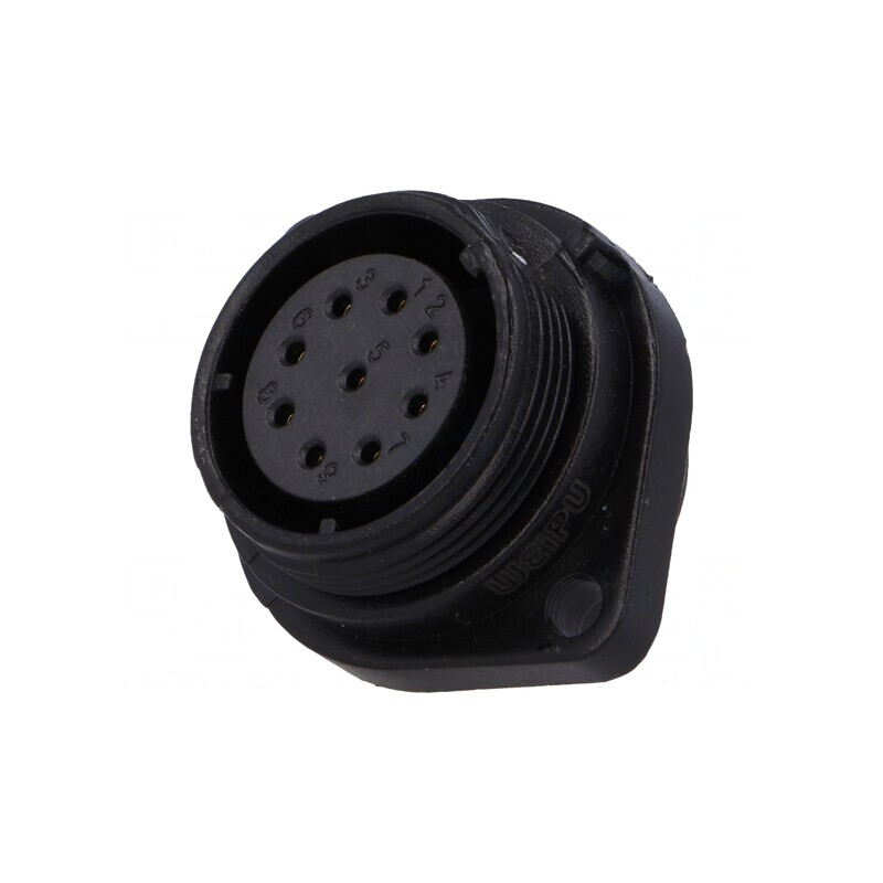 Soclu SP21 Mamă 9 PIN IP68 5A Lipire 500V | Electronic-mag.ro | Componente Electronice