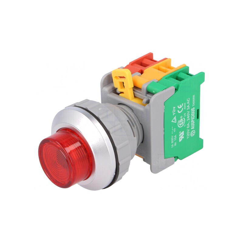 Comutator apăsare 30mm 1NC 1NO | Electronic-mag.ro | Componente Electronice