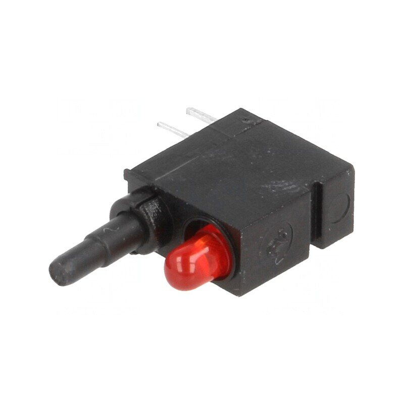 Comutator Apăsare 2 Poz SPDT 0.5A 60VAC Roșu | Electronic-mag.ro | Componente Electronice