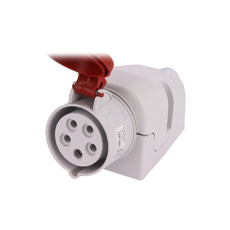 Conector alimentare AC trifazat soclu mamă 16A 400VAC IP44 | Electronic-mag.ro | Componente Electronice