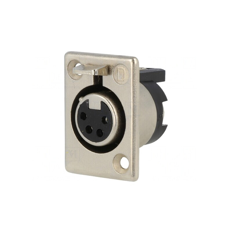 Soclu XLR Mamă 4 Pin 50V | Electronic-mag.ro | Componente Electronice