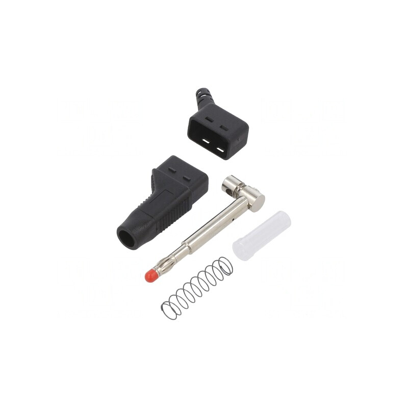 Mufă Banană 4mm Neagră 32A 30VAC 60VDC 2,5mm2 | Electronic-mag.ro | Componente Electronice