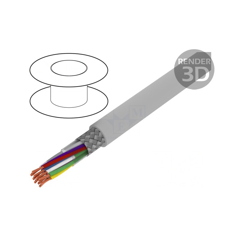 Cablu Ecranat Tresă Cupru 8x2x0,34mm2 | Electronic-mag.ro | Componente Electronice