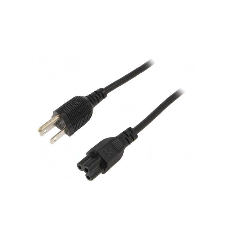 Cablu de alimentare 3x0.75mm2 IEC C5 la NEMA 5-15 1.8m | Electronic-mag.ro | Componente Electronice