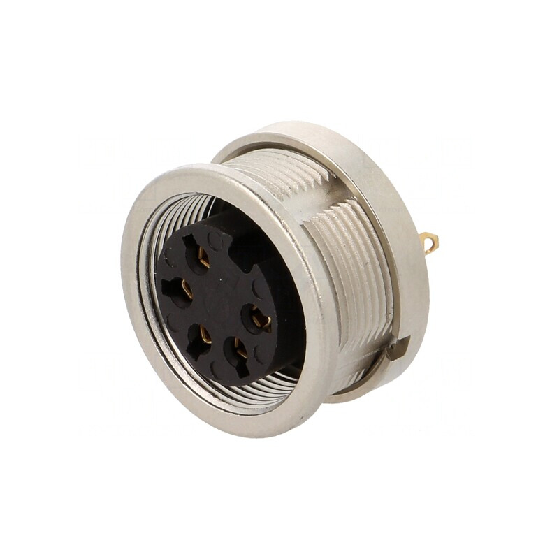 Conector M16 Soclu Mamă Lipire 5 PIN 5A 250V IP68 | Electronic-mag.ro | Componente Electronice