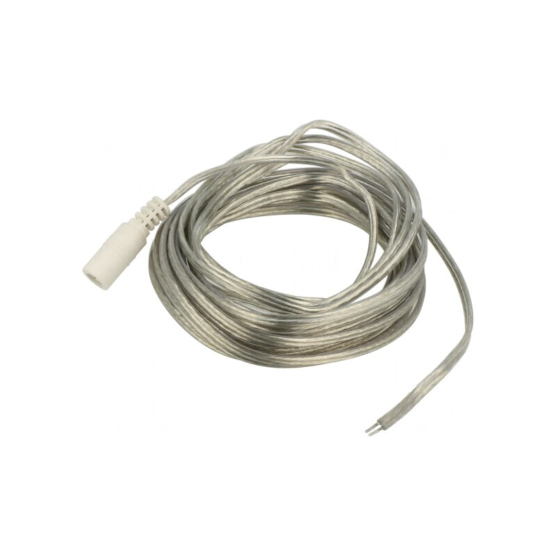 Cablu DC 5,5/2,1 Transparent 5m 2x0,5mm2 | Electronic-mag.ro | Componente Electronice