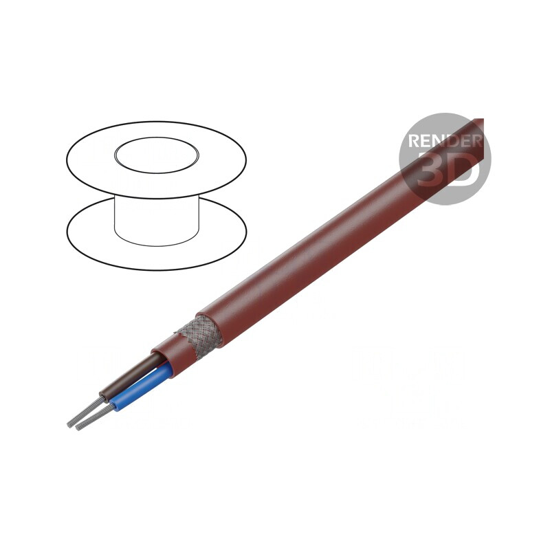 Cablu Silicon 2x0,5mm2 Maro-Roșu 60-180°C | Electronic-mag.ro | Componente Electronice