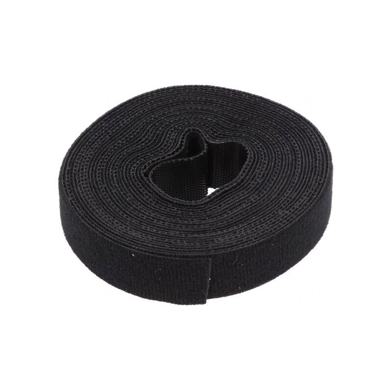 Brățară Velcro Neagră 4m x 16mm Rola | Electronic-mag.ro | Componente Electronice