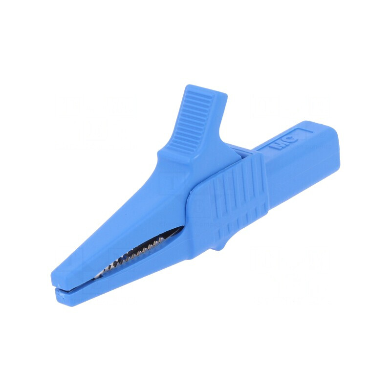Bornă crocodil 32A 1kVDC albastră 4mm | Electronic-mag.ro | Componente Electronice