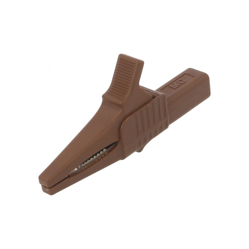 Bornă crocodil 32A 1kVDC maro 20mm | Electronic-mag.ro | Componente Electronice Bornă crocodil 32A 1kVDC maro 20mm | Electronic-mag.ro | Componente Electronice