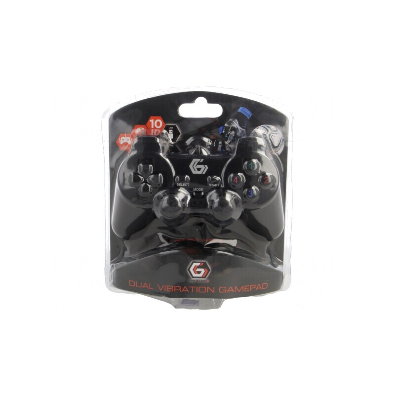 Gamepad USB Negru cu 16 Butoane și Cablu 1.8m | Electronic-mag.ro | Componente Electronice