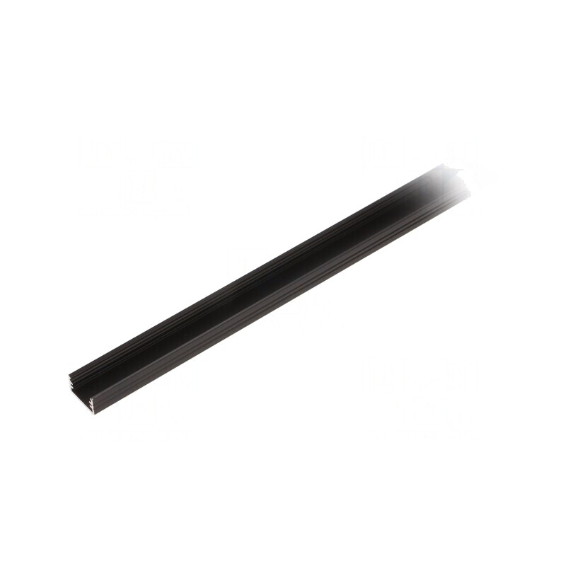 Profil Aluminiu Slim8 Negru 2m pentru Module LED de Suprafață | Electronic-mag.ro | Componente Electronice