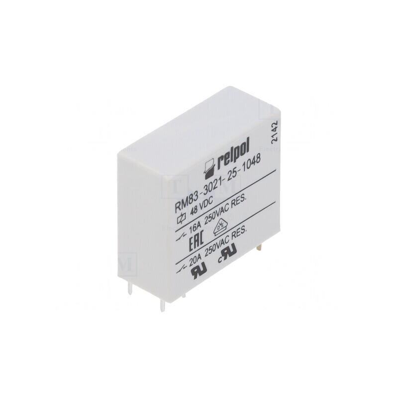 Releu Electromagnetic 48VDC 16A SPST-NO | Electronic-mag.ro | Componente Electronice