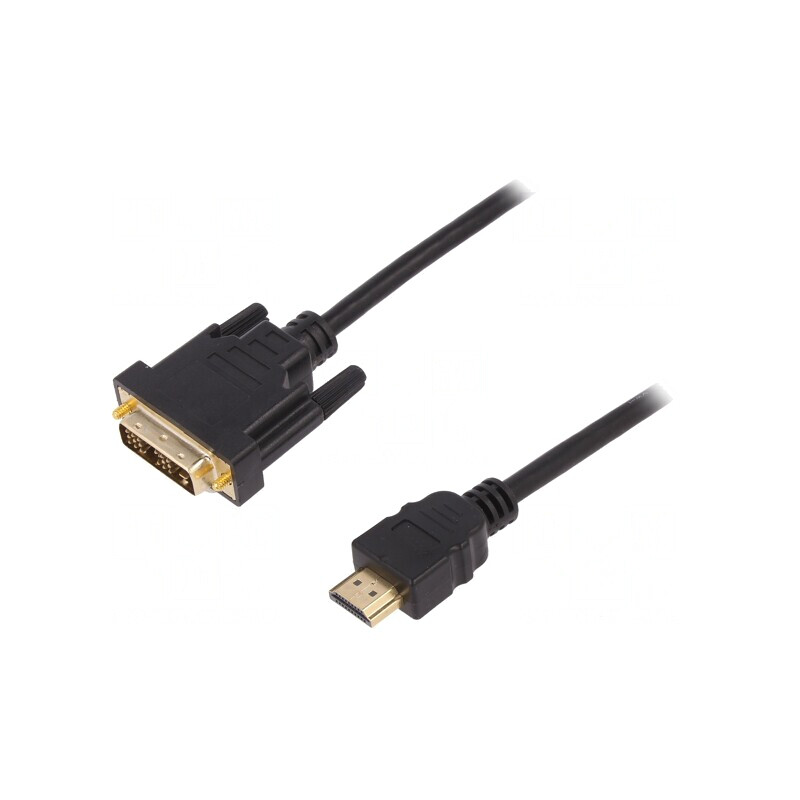 Cablu HDMI la DVI-D 3m Negru | Electronic-mag.ro | Componente Electronice