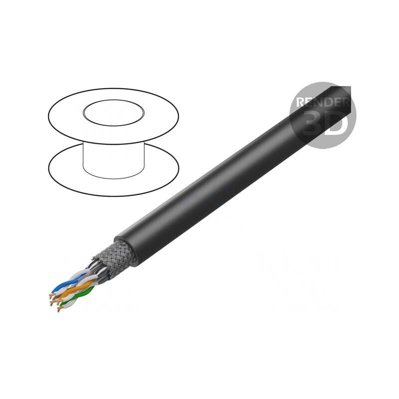 Cablu Ethernet Industrial HELUKAT 1000IND S/FTP 4x2x26AWG | Electronic-mag.ro | Componente Electronice