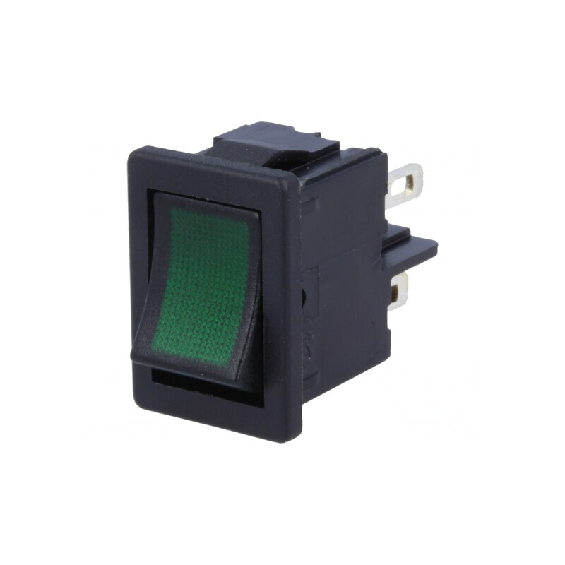 Comutator Balansier Verde 4A 250V IP40 Cu Lumină 230V | Electronic-mag.ro | Componente Electronice
