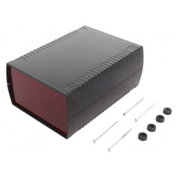 Carcasă neagră ABS IP53 136x185x80mm | Electronic-mag.ro | Componente Electronice