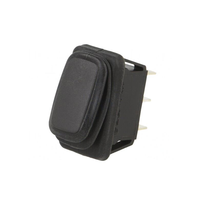 Comutator Basculant SP3T ON-OFF-ON 10A/28VDC Negru IP65 | Electronic-mag.ro | Componente Electronice