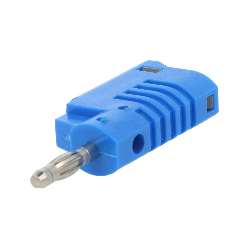 Mufă Banană 4mm 36A Albastră Neizolată 57,2mm | Electronic-mag.ro | Componente Electronice