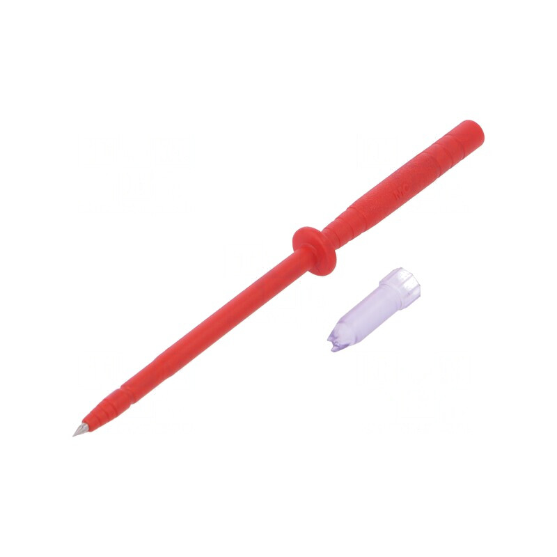 Sondă măsurare roșie 1A vârf 2mm soclu 2mm | Electronic-mag.ro | Componente Electronice