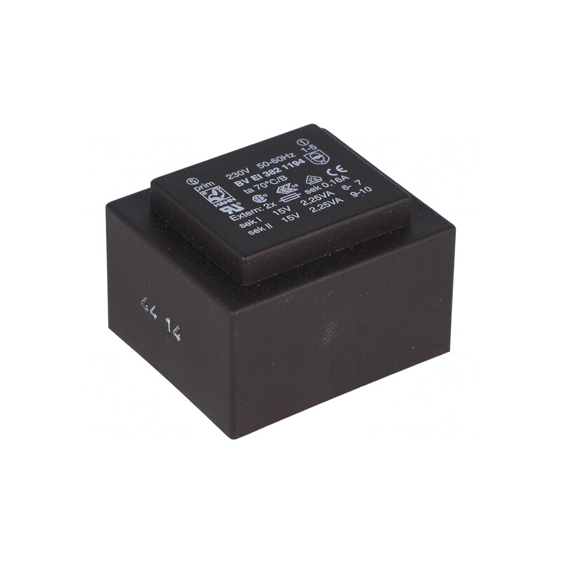 Transformator încapsulat 4,5VA 230V 15V 150mA | Electronic-mag.ro | Componente Electronice