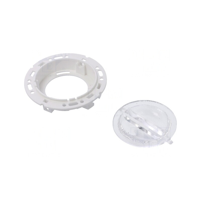 Lentilă LED Rotundă Transparentă PMMA Albă | Electronic-mag.ro | Componente Electronice