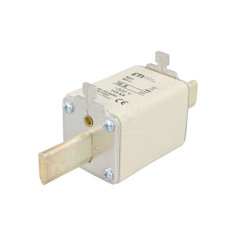 Siguranță Ceramică Industrială NH1 16A 500VAC | Electronic-mag.ro | Componente Electronice