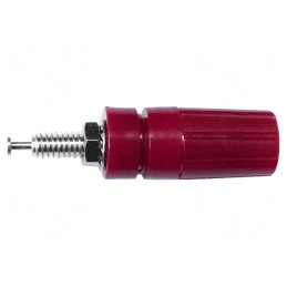Soclu Banană 4mm 15A Roșu pentru Panou | Electronic-mag.ro | Componente Electronice