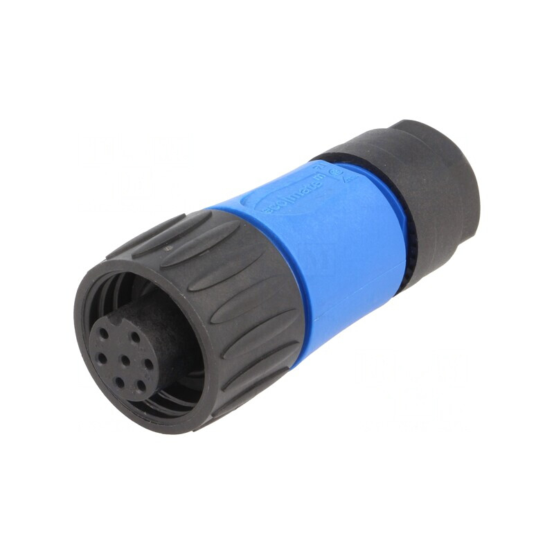 Conector circular mamă 7 pini fără contacte pe cablu | Electronic-mag.ro | Componente Electronice