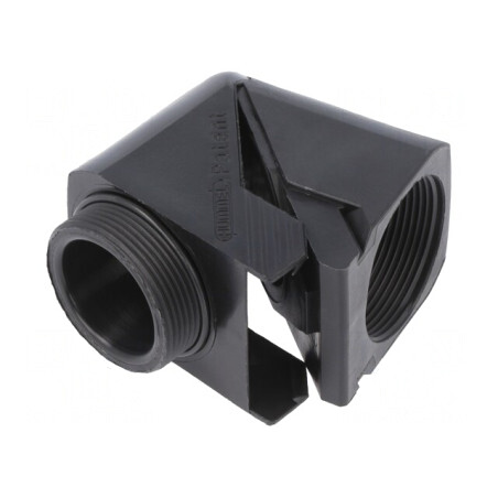 Conector în unghi negru IP68 PG13,5 M20 | Electronic-mag.ro | Componente Electronice