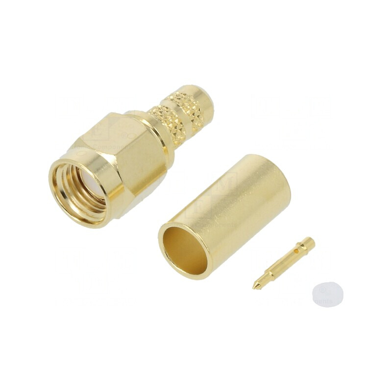 Mufă SMA Tată Drept 50Ω PTFE Aurit | Electronic-mag.ro | Componente Electronice