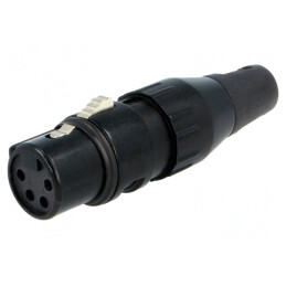 Mufă XLR Mamă 4 Pin pentru Cablu 50V 10A | Electronic-mag.ro | Componente Electronice