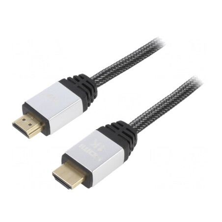 Cablu HDMI 2.0 Textil 1.5m Negru | Electronic-mag.ro | Componente Electronice