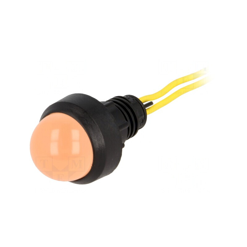 Lampă LED Control Portocalie 230VAC Ø13mm IP40 | Electronic-mag.ro | Componente Electronice